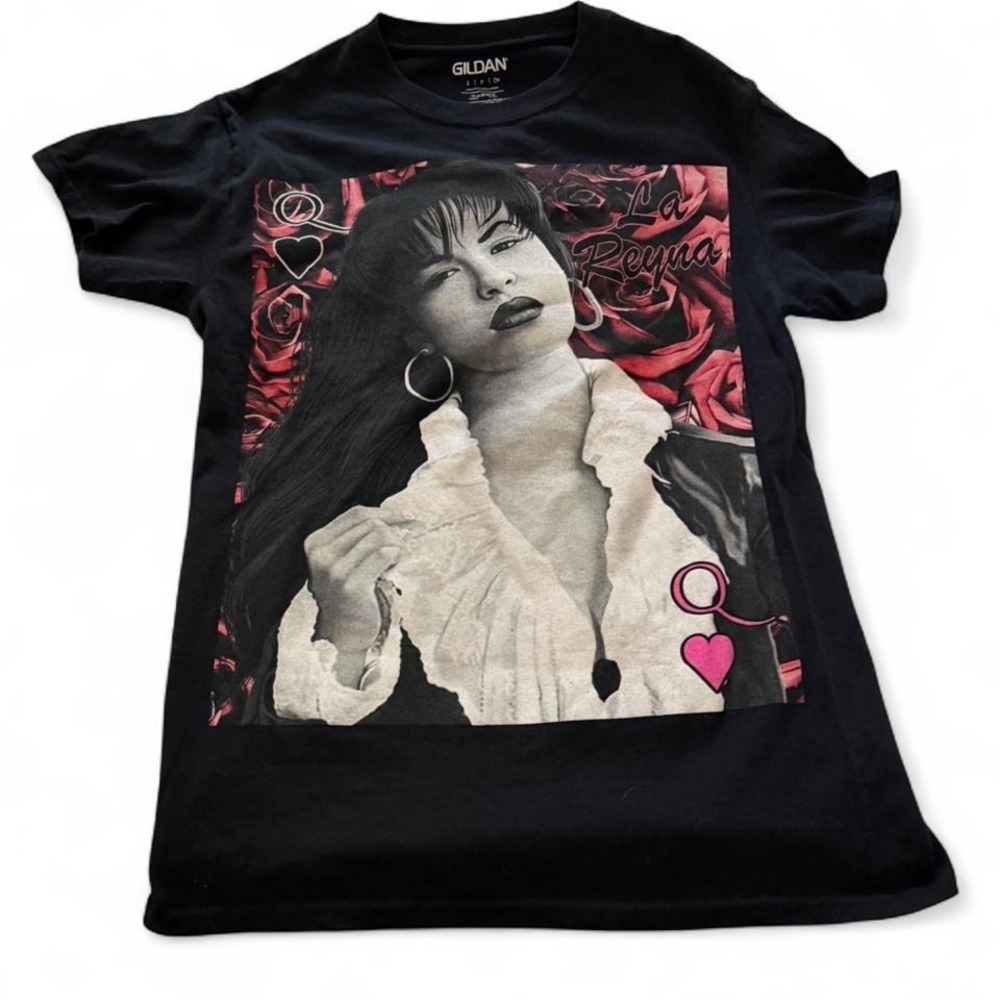 La Reyna Graphic Tee Black Y2K‎ Popstar Style Smal